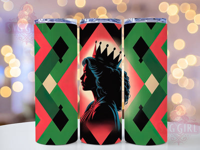 Afro Queen Black History Tumbler, Afro Queen Tumbler, Boss Lady 20oz Wrap, Sublimation Design, Stylish Gift Idea, Black Girl Wrap, Queen Princess Tumbler Sublimation SvggirlplusArt 
