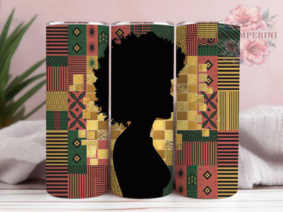 Afro Queen Floral Tumbler, Black Girl Magic, Floral Design, Tumbler Wrap, Sublimation Design, 20oz Tumbler, Afrocentric Art Sublimation Li Zamperini 