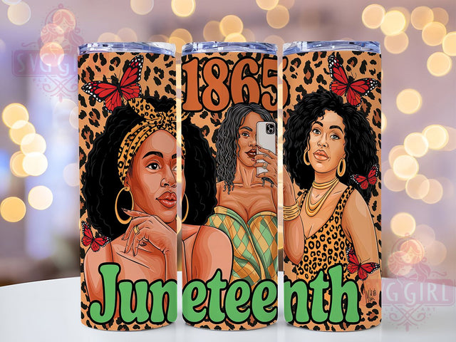 Afro Queen & Melanin Tumbler Wrap, Black Woman Tumbler, Melanin Queen Design, Juneteenth Tumbler, 20oz Sublimation Wrap, African American Gift, Printable Melanin Art Sublimation SvggirlplusArt 