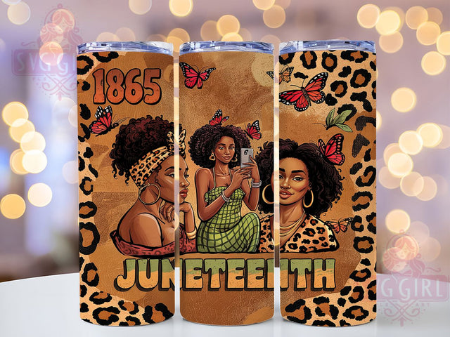 Afro Queen & Melanin Tumbler Wrap, Black Woman Tumbler, Melanin Queen Design, Juneteenth Tumbler, 20oz Sublimation Wrap, African American Gift, Printable Melanin Art Sublimation SvggirlplusArt 