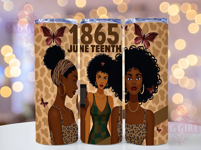 Afro Queen & Melanin Tumbler Wrap, Black Woman Tumbler, Melanin Queen Design, Juneteenth Tumbler, 20oz Sublimation Wrap, African American Gift, Printable Melanin Art Sublimation SvggirlplusArt 