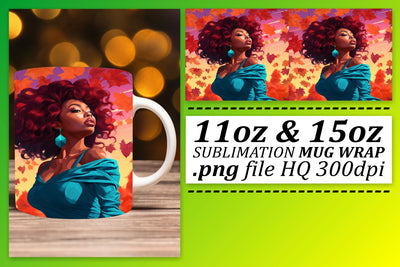 Afro Sunset Mug Design Sublimation Sublimation afrosvg 