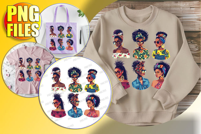Afro Woman Clipart for Sublimation Sublimation afrosvg 