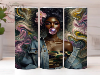 Afro Woman Juneteenth Melanin Pride Tumbler, Juneteenth Sublimation PNG, Melanin Queen Wrap, 20oz Freedom Design, Black Girl Magic Wrap, African American Pride Tumbler Sublimation Lara' s Designs 