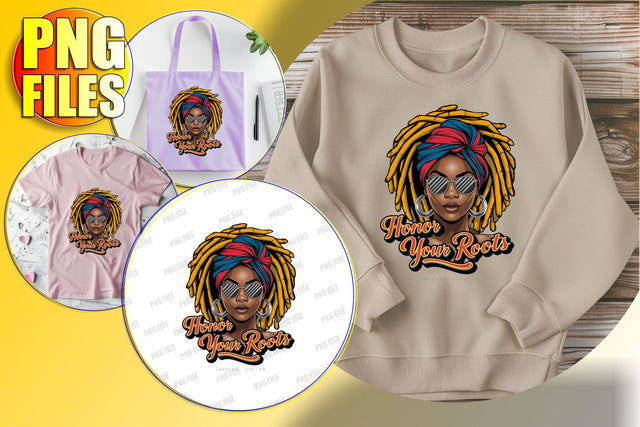 Afro Woman PNG Clipart Design Sublimation afrosvg 