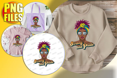 Afro Woman Portrait with Quote Sublimation Sublimation afrosvg 