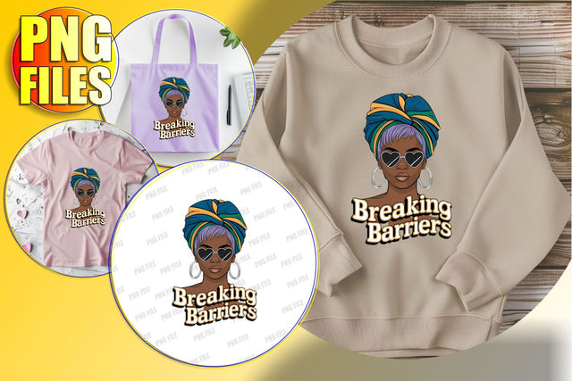 Afro Woman Portrait with Quote Sublimation Sublimation afrosvg 