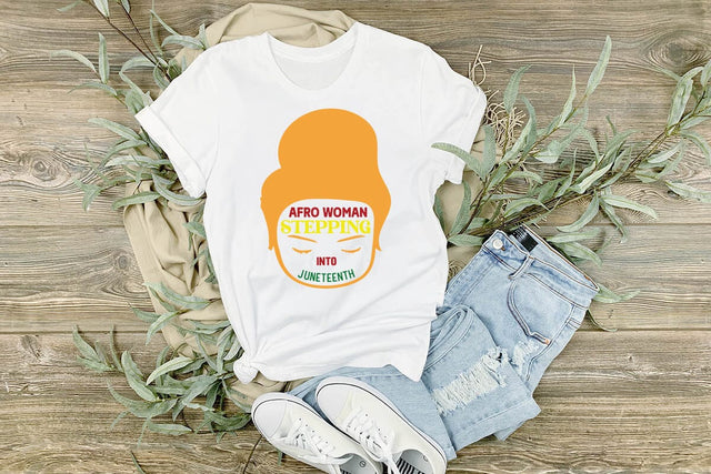 Afro Woman Stepping Into Juneteenth SVG Angelina750 