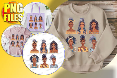 Afro Woman Sublimation Art PNG Sublimation afrosvg 
