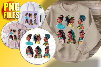 Afro Woman Sublimation Clip Art Sublimation afrosvg 
