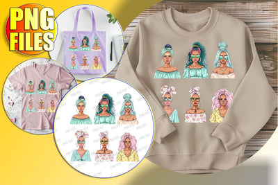 Afro Woman Sublimation Clipart PNG Sublimation afrosvg 