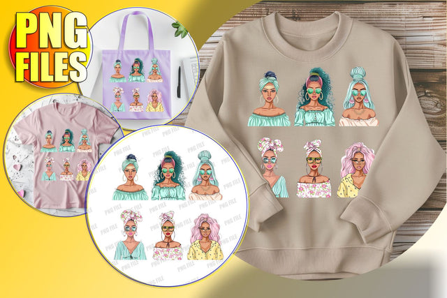 Afro Woman Sublimation Clipart PNG Sublimation afrosvg 