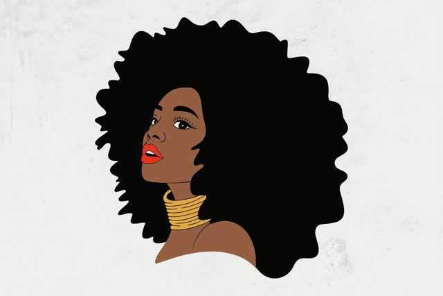 Afro Woman SVG: Black History Month, Natural Hair Design SVG DesignDestine 