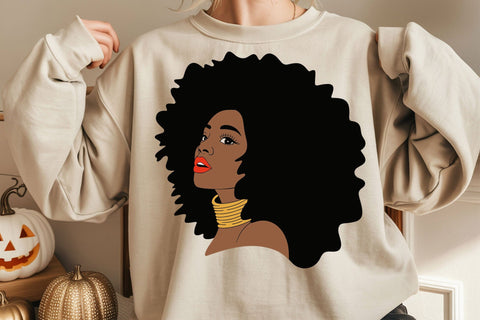 Afro Woman SVG: Black History Month, Natural Hair Design SVG DesignDestine 