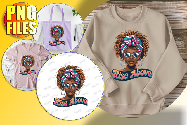 Afro Woman with Quote PNG Design Sublimation afrosvg 