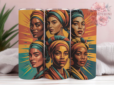 Afrocentric African Women Tumbler, Printable Design, Afrocentric Art, Tumbler Wrap, Sublimation Design, 20oz Tumbler, Cultural Artwork Sublimation Li Zamperini 