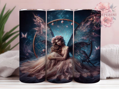 Afrocentric Black Fairy Tumbler, Melanin Fairy Theme, Dreamcatcher Design, Afrocentric Fantasy Style, Mystical Enchanted Artwork, Cultural Pride Aesthetic, Tumbler Wrap, Sublimation Design, 20oz Tumble Sublimation Li Zamperini 
