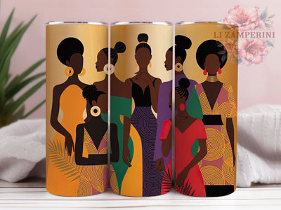 Afrocentric Black Girl Empowerment Tumbler Wrap, African American, Afrocentric Theme, Melanin Pride, Empowerment Style, Bold Wrap, Sublimation Design Sublimation Li Zamperini 