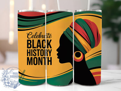 Afrocentric Black History Tumbler, Afrocentric Heritage Wrap, Cultural Pride Cup, 20oz Sublimation Wrap, Stylish Afrocentric Design Tumbler, Artistic Black History Cup, Empowerment Heritage Theme Wrap Sublimation ToriDesigns 