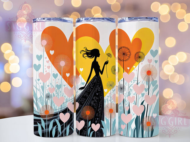Afrocentric Black Love Tumbler, Hearts Love Wrap, Black Love Cup Design, 20oz Sublimation Wrap, Afrocentric Romance Tumbler, Cultural Pride Cup, Stylish Valentine Wrap Sublimation SvggirlplusArt 