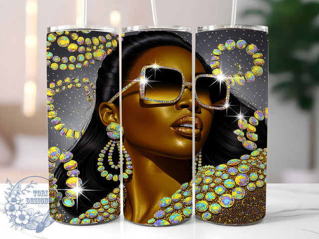 Afrocentric Black Queen New Year Tumbler, Afro Melanin Wrap, Melanin Queen Mug Design, Sublimation Wrap, Empowering Drinkware, New Year Gift Idea, Afrocentric Celebration Cup Sublimation ToriDesigns 