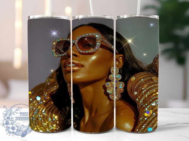 Afrocentric Black Queen New Year Tumbler, Afro Melanin Wrap, Melanin Queen Mug Design, Sublimation Wrap, Empowering Drinkware, New Year Gift Idea, Afrocentric Celebration Cup Sublimation ToriDesigns 