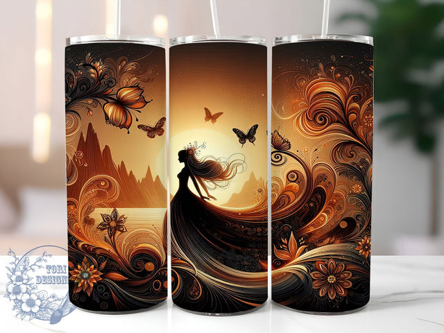 Afrocentric Black Woman Tumbler, African American Art Design, Melanin Beauty Pattern, 20Oz Sublimation Wrap, Afrocentric Woman Art, Empowered Black Woman Texture, Tumbler Sublimation Sublimation ToriDesigns 