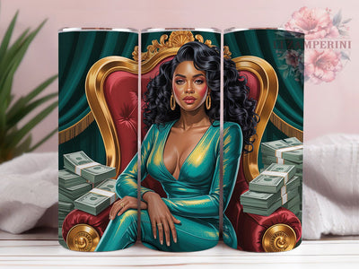 Afrocentric Boss Lady Tumbler, Black Woman Wrap, Empowerment Cup Design, 20oz Sublimation Wrap, Strong Black Woman Tumbler, Afrocentric Pride Cup, Inspirational Boss Wrap Sublimation Li Zamperini 