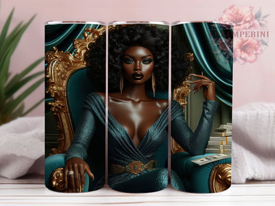 Afrocentric Boss Lady Tumbler, Black Woman Wrap, Empowerment Cup Design, 20oz Sublimation Wrap, Strong Black Woman Tumbler, Afrocentric Pride Cup, Inspirational Boss Wrap Sublimation Li Zamperini 