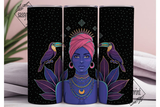 Afrocentric Goddess 20oz Tumbler Wrap Sublimation sassyprint 