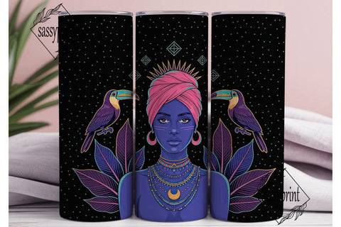 Afrocentric Goddess 20oz Tumbler Wrap Sublimation sassyprint 
