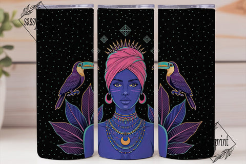 Afrocentric Goddess 20oz Tumbler Wrap Sublimation sassyprint 