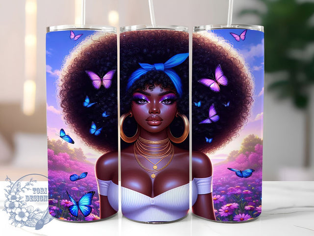 Afrocentric Inspirational Black Girl Tumbler, Inspirational Quote Pattern, Afrocentric Empowerment Design, 20Oz Sublimation Wrap, Motivational Woman Art, Bold Empower Texture, Tumbler Sublimation Sublimation ToriDesigns 