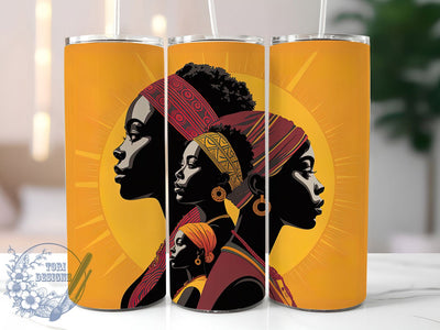 Afrocentric Melanin Heritage Tumbler, Afrocentric Women Tumbler, Melanin Pride 20oz Wrap, Sublimation Design, Stylish Gift Idea, African Pattern Wrap, 1865 Heritage Tumbler Sublimation ToriDesigns 