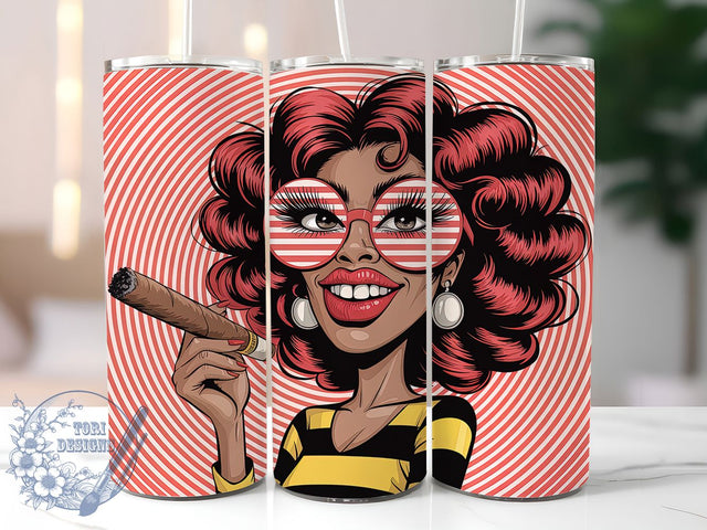 Afrocentric Melanin Queen Tumbler, Afro American Wrap, Melanin Queen Cup, 20oz Sublimation Wrap, Empowerment Tumbler Design, Afrocentric Woman Cup, Strong Black Woman Wrap Sublimation ToriDesigns 
