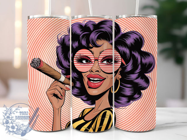 Afrocentric Melanin Queen Tumbler, Afro American Wrap, Melanin Queen Cup, 20oz Sublimation Wrap, Empowerment Tumbler Design, Afrocentric Woman Cup, Strong Black Woman Wrap Sublimation ToriDesigns 