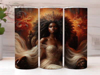 Afrocentric Melanin Queen Tumbler, Black Woman Wrap, Afrocentric Empowerment Cup, 20oz Sublimation Wrap, Strong Black Woman Tumbler, Cultural Pride Cup, Inspirational Queen Wrap Sublimation Lara' s Designs 