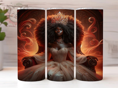 Afrocentric Melanin Queen Tumbler, Black Woman Wrap, Afrocentric Empowerment Cup, 20oz Sublimation Wrap, Strong Black Woman Tumbler, Cultural Pride Cup, Inspirational Queen Wrap Sublimation Lara' s Designs 