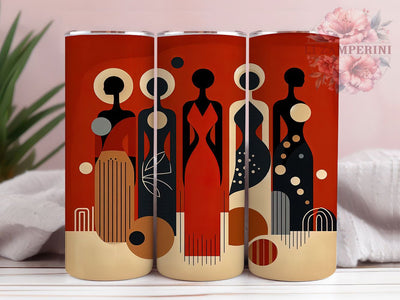 Afrocentric Queen Eminence Tumbler, Afrocentric Regal Theme, Seamless Tribal Wrap, Vibrant Cultural Design, Bold Heritage Motif, Empowered Feminine Print, Elegant Queen Style, Inspirational Afro Glow, 2 Sublimation Li Zamperini 