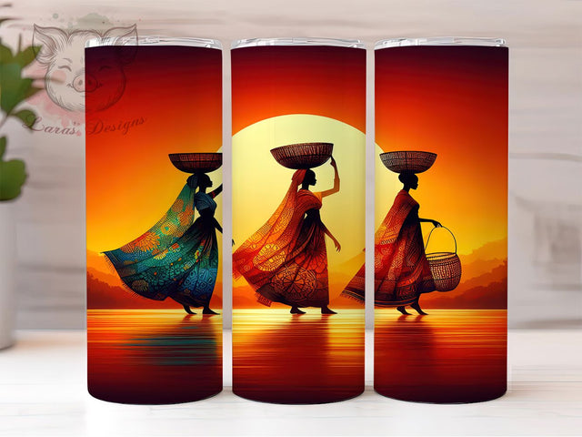 Afrocentric Tribal Africa Tumbler, Afrocentric Artistic Theme, Seamless Tribal Wrap, Vibrant Cultural Design, Bold Ethnic Motif, Empowered Heritage Print, Modern Afro Style, Colorful Continental Glow, 2 Sublimation Lara' s Designs 