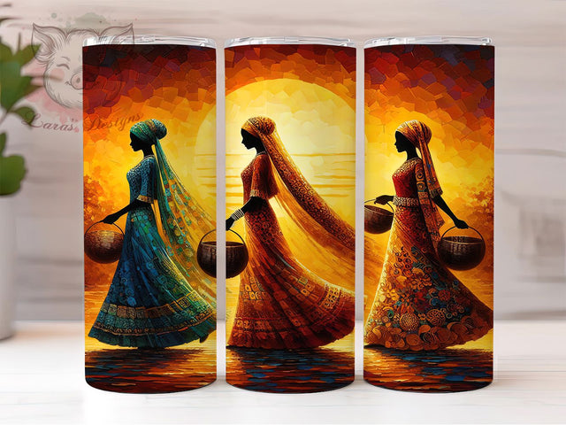 Afrocentric Tribal Africa Tumbler, Afrocentric Artistic Theme, Seamless Tribal Wrap, Vibrant Cultural Design, Bold Ethnic Motif, Empowered Heritage Print, Modern Afro Style, Colorful Continental Glow, 2 Sublimation Lara' s Designs 
