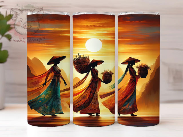 Afrocentric Tribal Africa Tumbler, Afrocentric Artistic Theme, Seamless Tribal Wrap, Vibrant Cultural Design, Bold Ethnic Motif, Empowered Heritage Print, Modern Afro Style, Colorful Continental Glow, 2 Sublimation Lara' s Designs 
