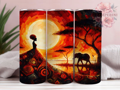 Afrocentric Tribal Women Tumbler, Afrocentric Art, Tribal Women, Tumbler Wrap, Sublimation Design, 20oz Tumbler, Ethnic Pattern Sublimation Li Zamperini 