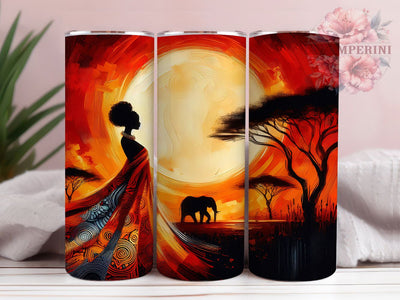 Afrocentric Tribal Women Tumbler, Afrocentric Art, Tribal Women, Tumbler Wrap, Sublimation Design, 20oz Tumbler, Ethnic Pattern Sublimation Li Zamperini 