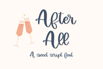 After All, Cute Script Font for Cricut, Handwritten Font, Wedding Font SVG Font Designing Digitals 