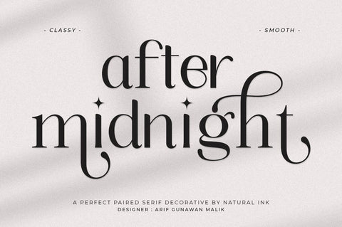 After Midnight Font Studio Natural Ink 