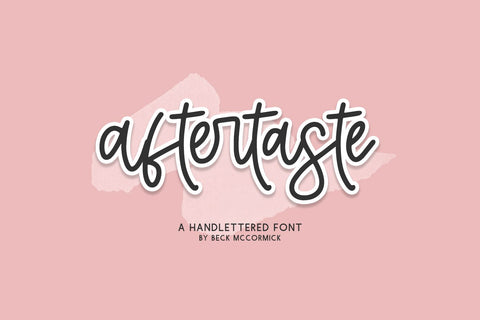 Aftertaste Script Font Beck McCormick 