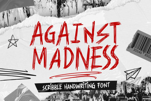 Against Madness – Scribble font Font Arterfak Project 