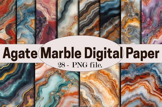 Agate Marble Digital Paper Digital Pattern SVGArt 