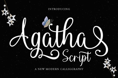 Agatha Script Font Suza Studio 